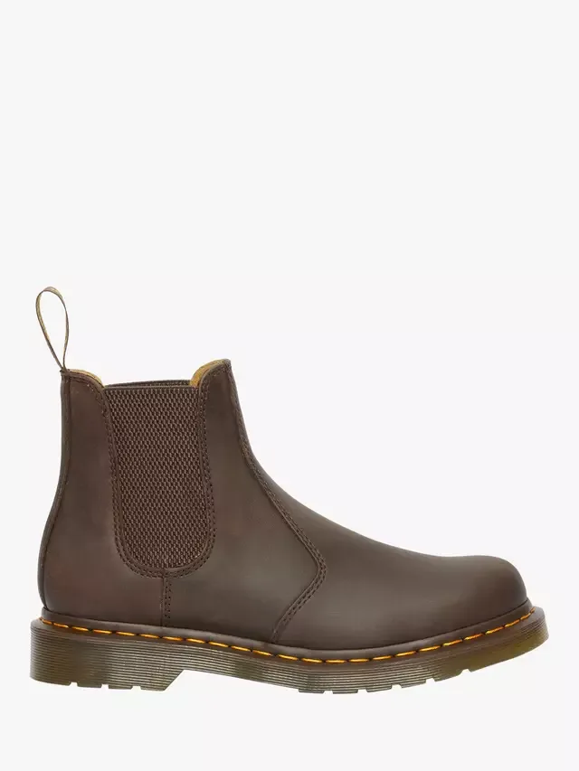 2976 Кожаные ботинки челси Crazy Horse, темно-коричневые Dr. Martens