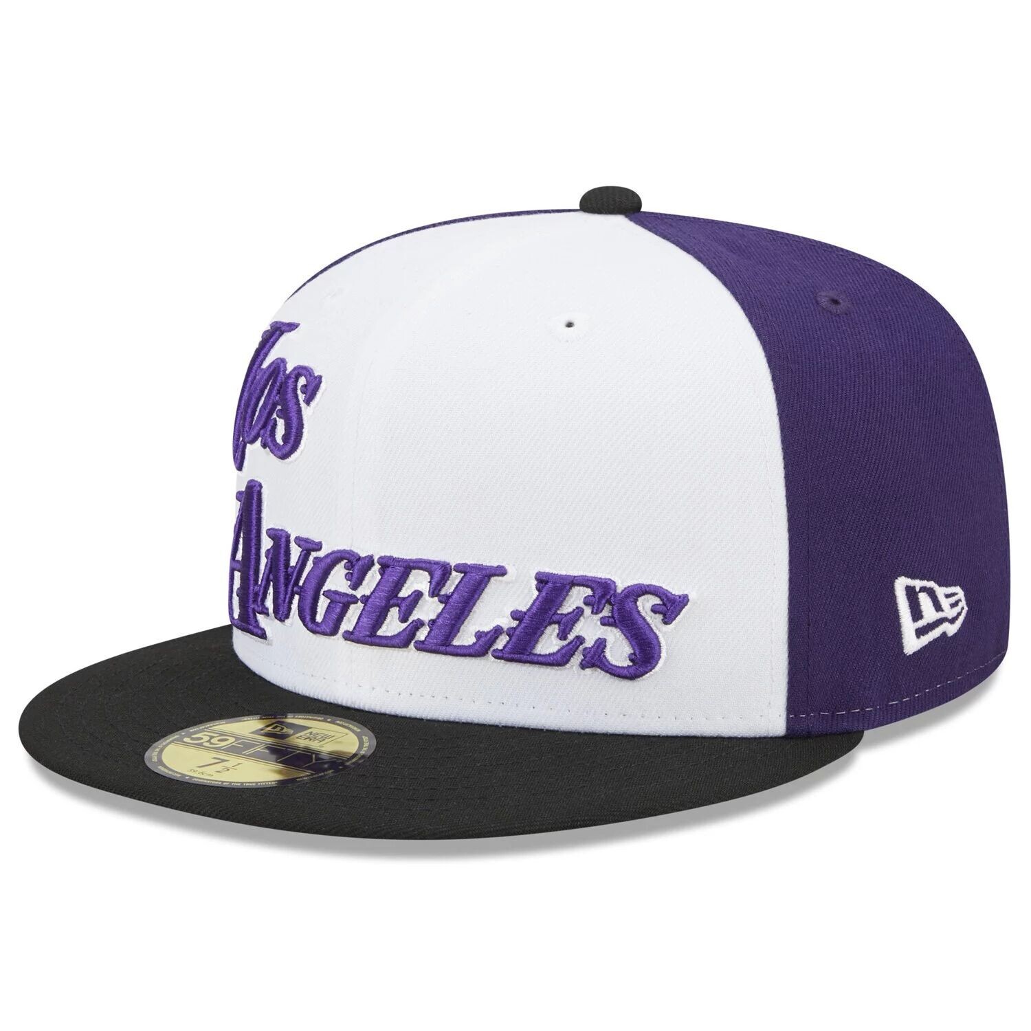 

Мужская черная мужская кепка New Era Los Angeles Lakers 2022/23 City Edition Official 59FIFTY приталенная кепка