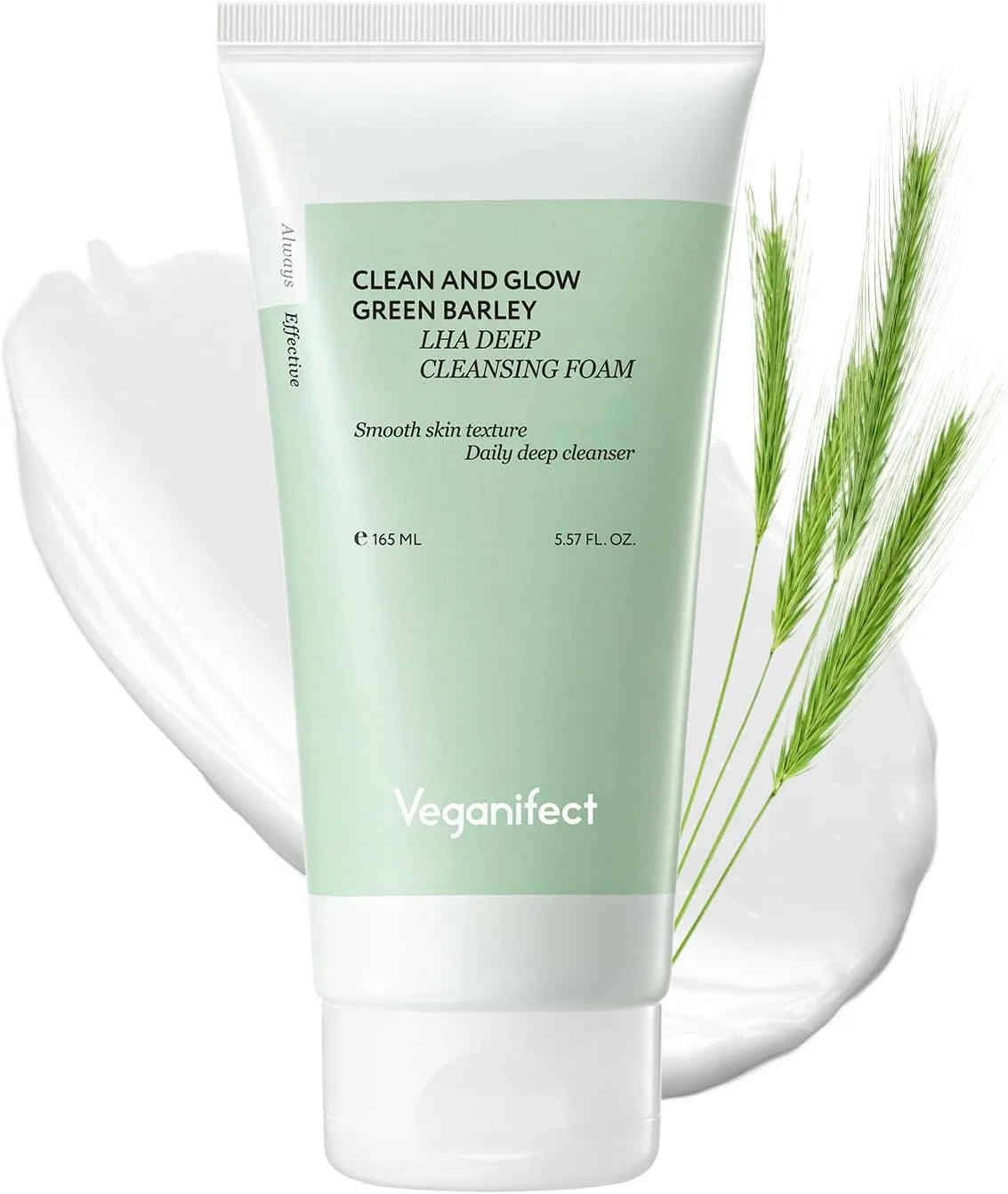 Пенка для умывания Veganifect — Очищающая пенка для лица Blue Barley Deep Cleansing Foam белый, 165 мл