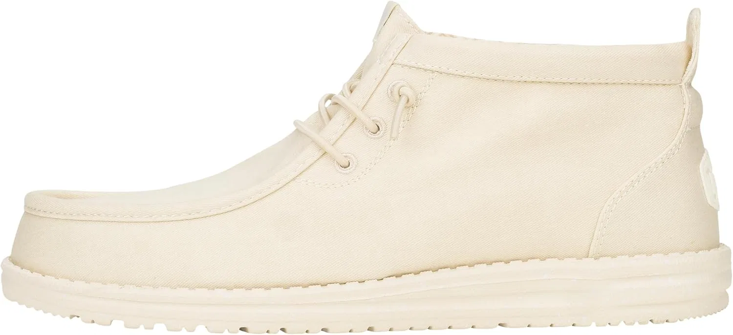 Мужские лоферы Wally Mid из стрейч-канваса HEYDUDE, Bone White
