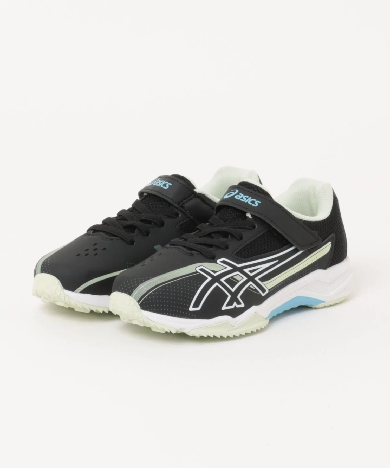 Детские кроссовки ASICS Lazerbeam SK-MG-G Wide для бега чёрно-белые