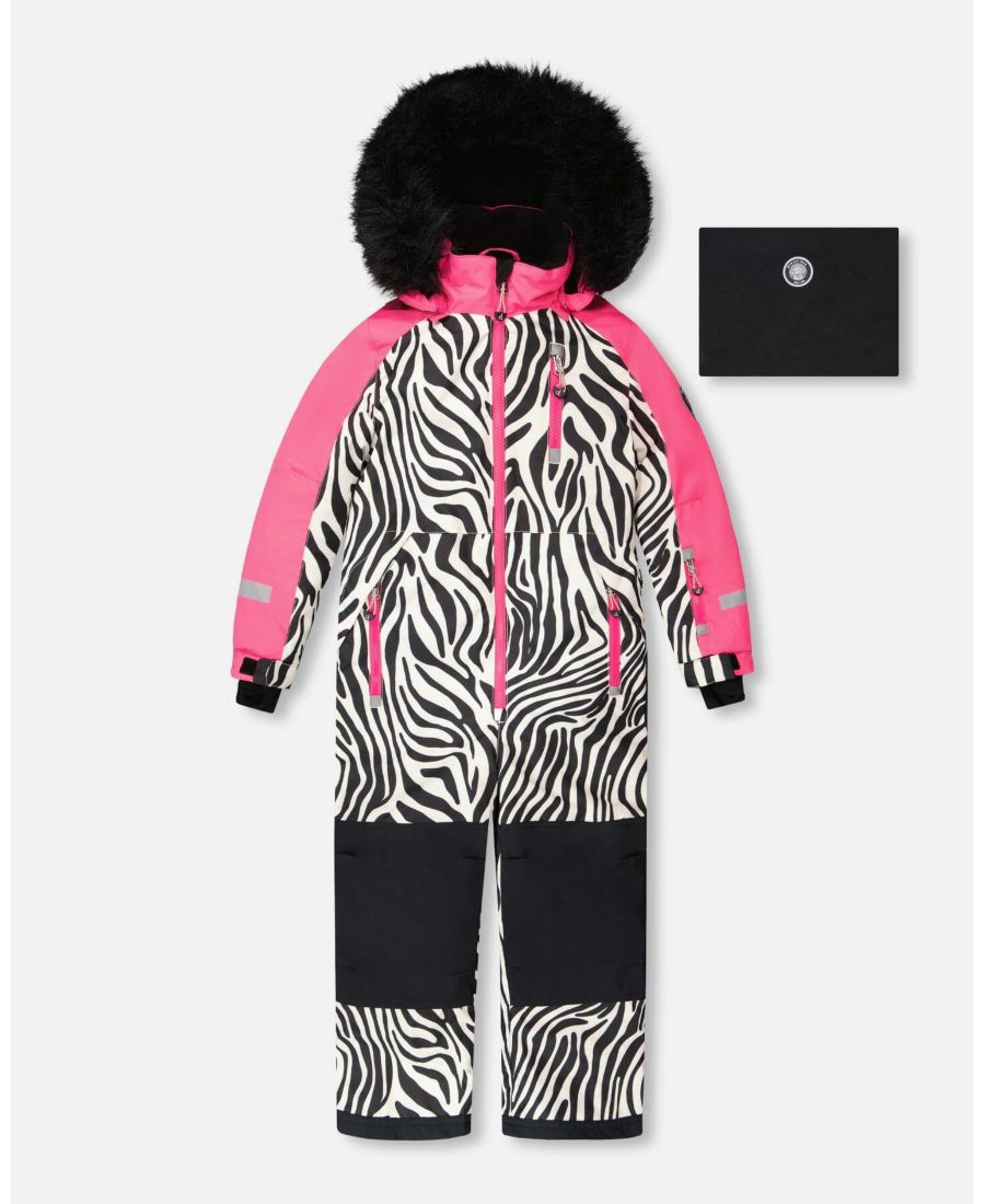 

Детский комбинезон-зимний костюм для девочек с зебровым принтом - для малышей/детей Deux par Deux, Zebra print