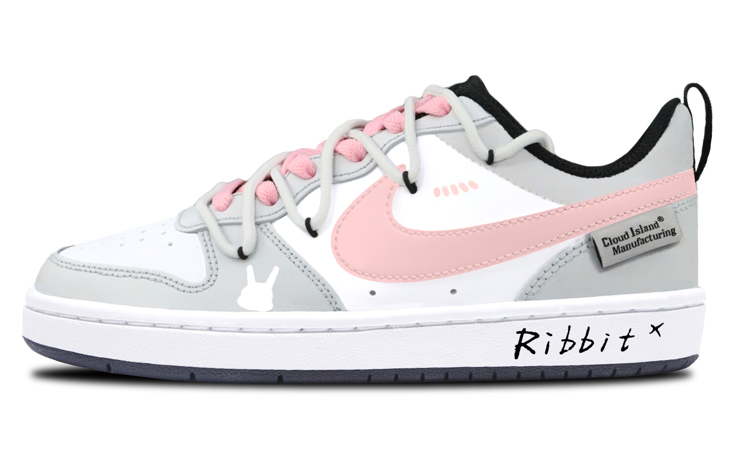 

Кроссовки Nike Court Borough Skateboarding Shoes Women's Low-top White/grey/pink, серый