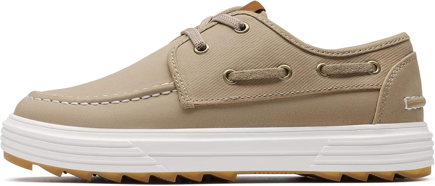Мокасины Bruno Marc Boy's Boat Shoes на каждый день, повседневные и школьные туфли, Tan — фото 2