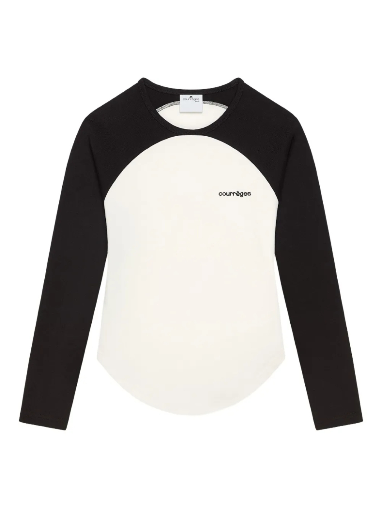 

Courrèges футболка Circle Contrast, нейтральный
