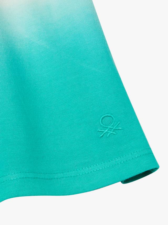 Детские хлопковые шорты с кулиской Benetton, Teal Green — фото 3