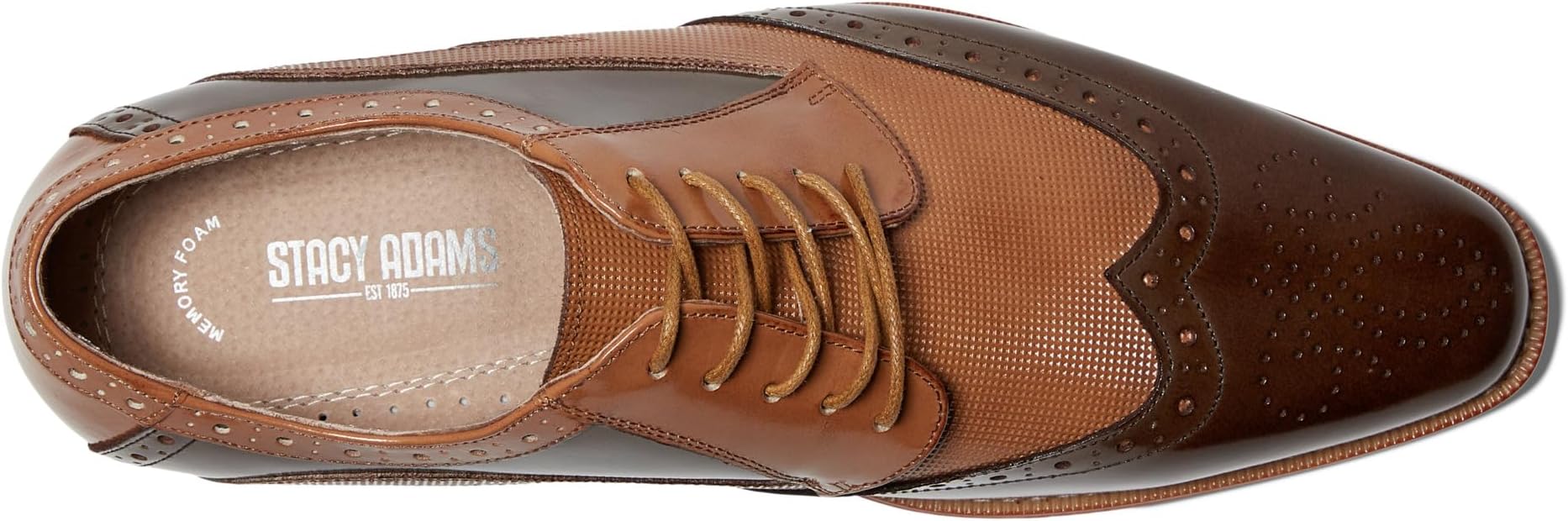 Оксфорды Stacy Adams Ivingale Wing Tip Lace-Up, Brown Multi — фото 2