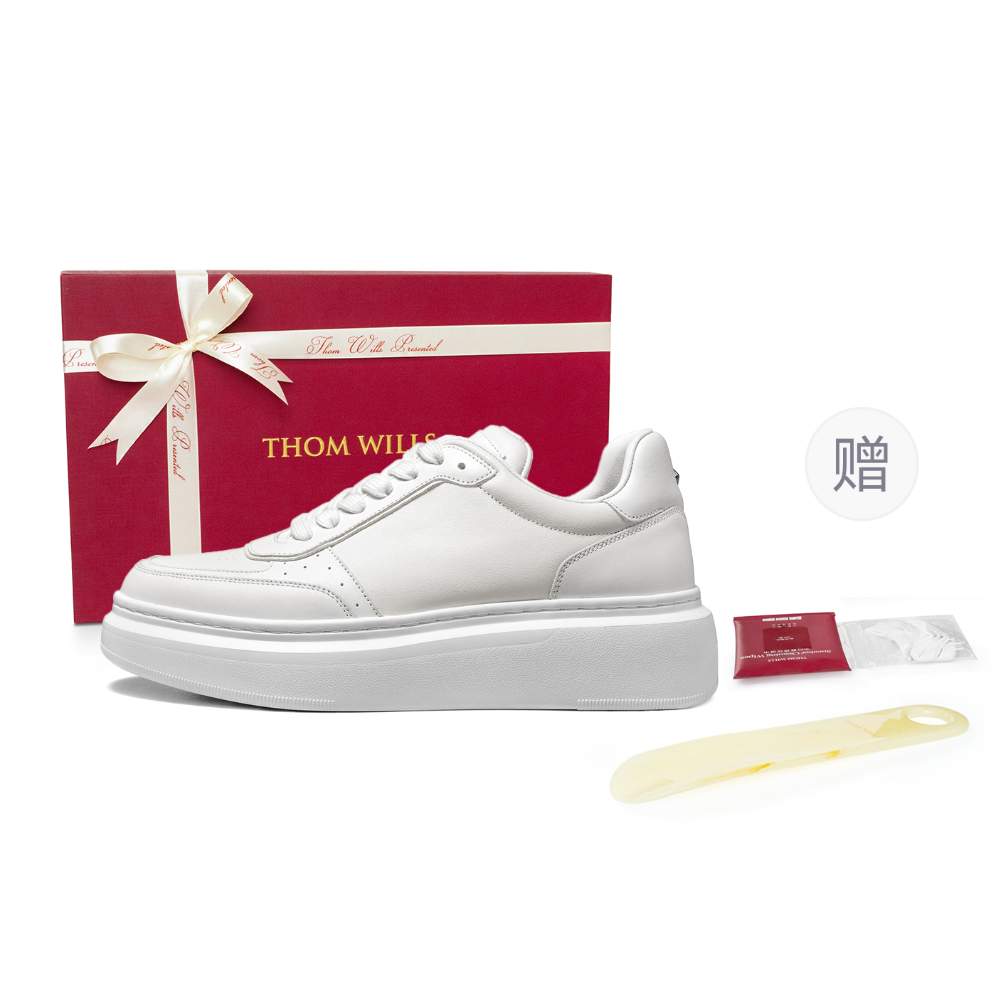 

THOM WILLS Повседневные универсальные кроссовки White Sneakers Low Top Skateboard Shoes Unisex White