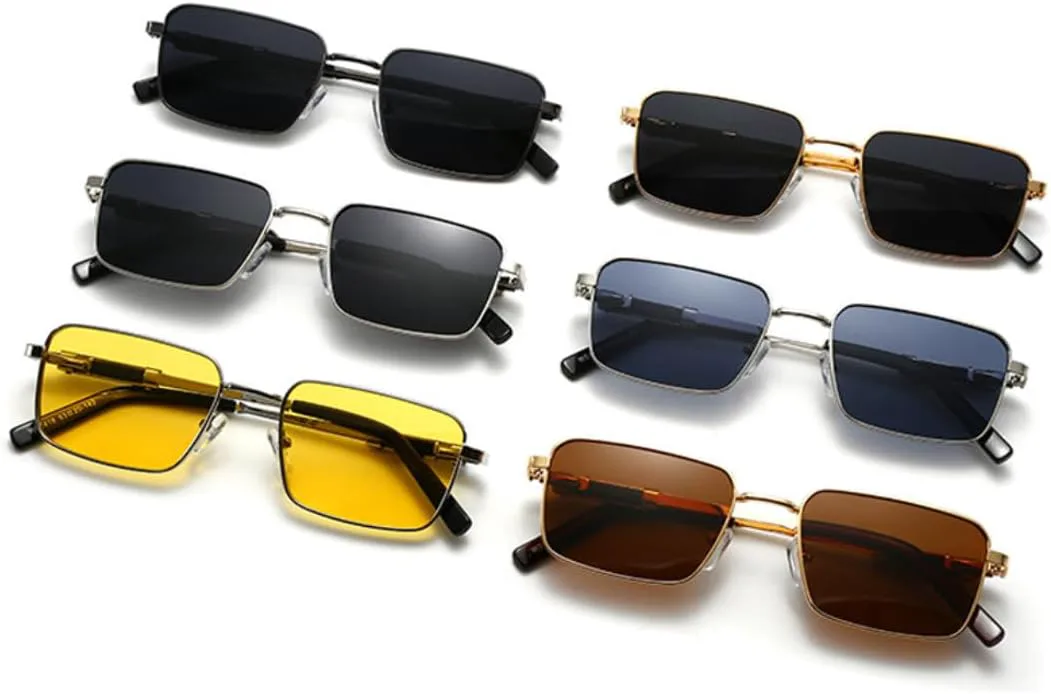 

Прямоугольные панк-солнцезащитные очки для мужчин, роскошные ретро-очки в стиле стимпанк для вождения, очки с защитой от УФ-излучения UV400 UUPTTPL, C1 Gold Black