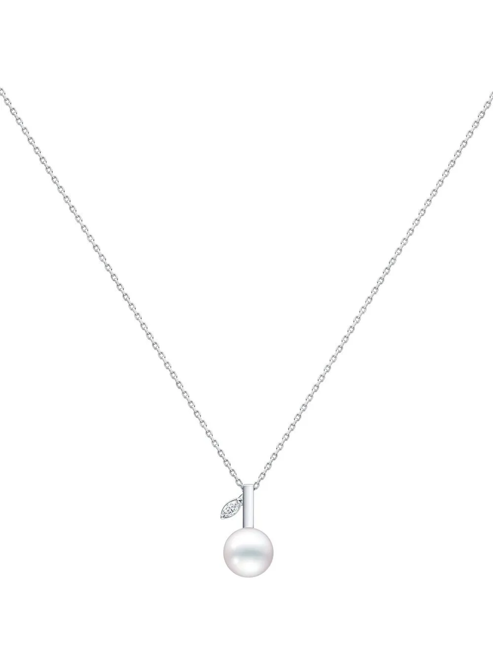 

Колье Kugel из белого золота с бриллиантами TASAKI, серебяный