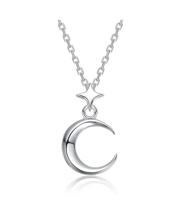 

Изящное ожерелье в виде полумесяца и звезды Rachel Glauber, white