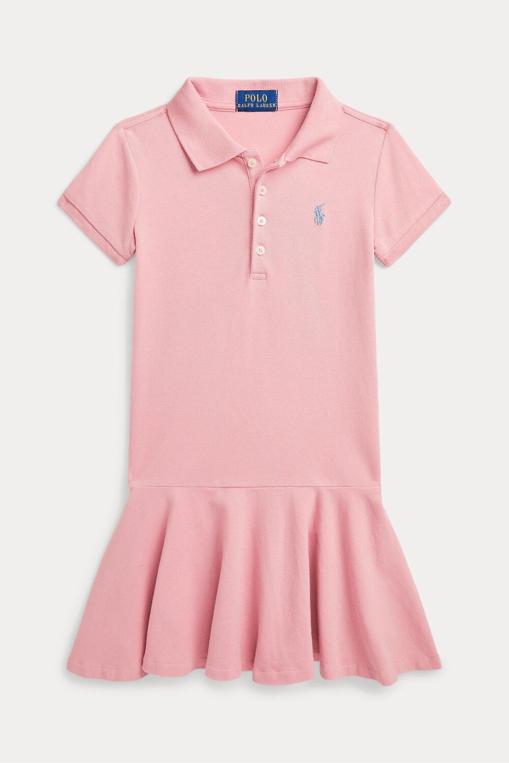 

Платье для девочки в стиле поло из 100% хлопка Polo Ralph Lauren, розовый