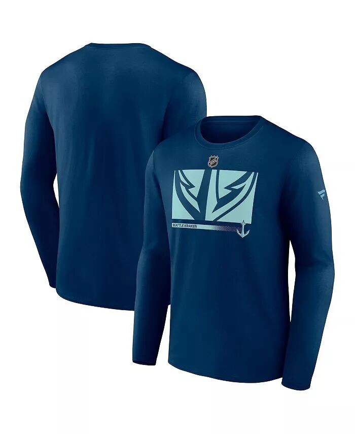 

Мужская темно-синяя футболка с длинным рукавом Seattle Kraken Authentic Pro Core Collection Fanatics