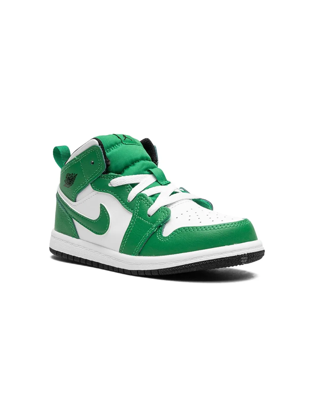 

Кроссовки Air Jordan 1 Mid Lucky Green Jordan Kids, белый