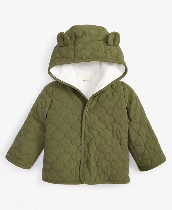 

Куртка с капюшоном на микрофлисовой подкладке для маленьких мальчиков First Impressions, зеленый