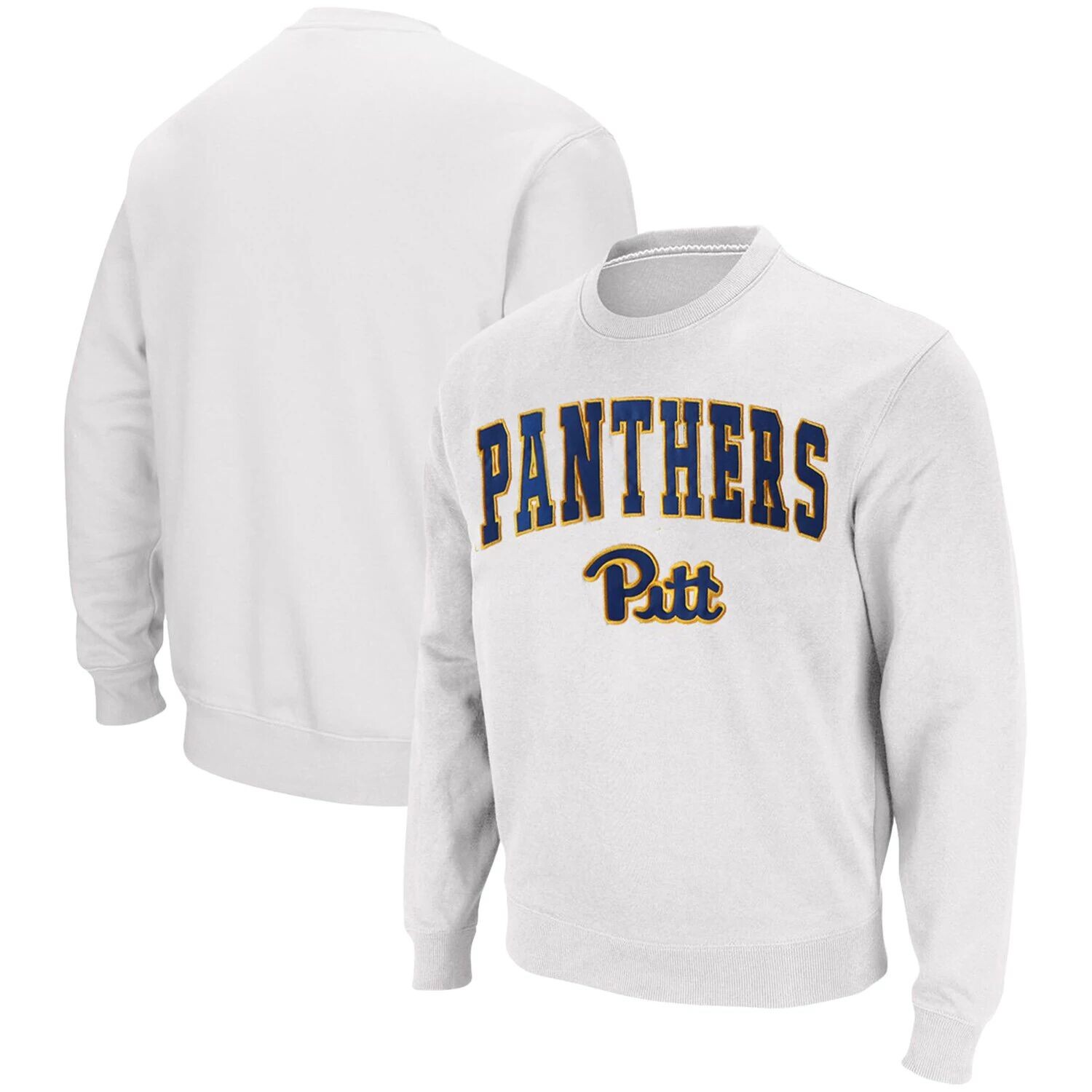

Мужской белый свитшот Pitt Panthers с аркой и логотипом Colosseum
