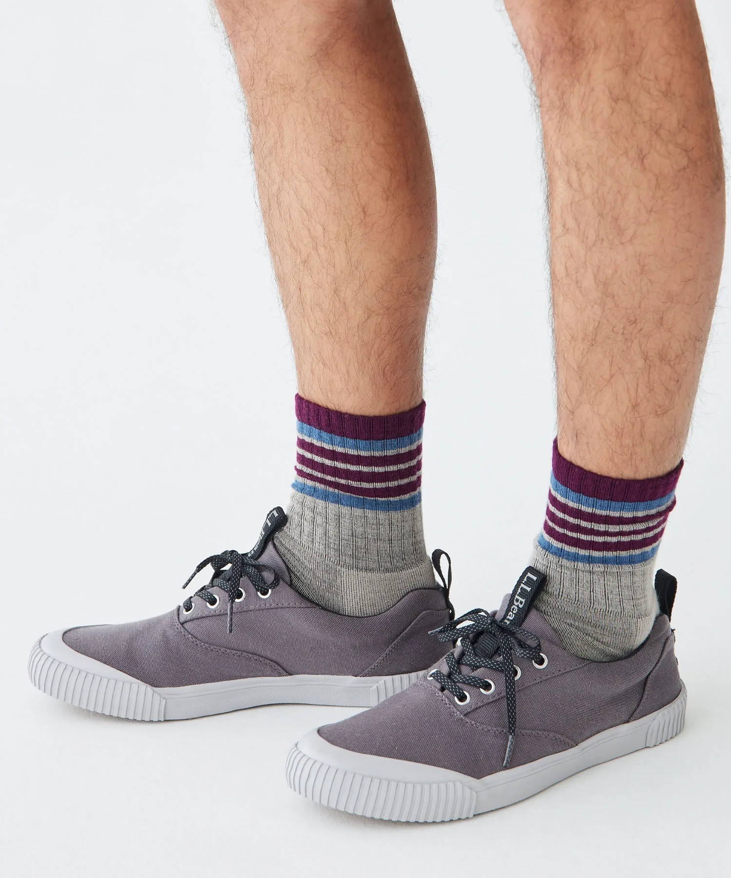 Мужские кроссовки из экологичных материалов Eco Woods Lace-Up Canvas L.L.Bean серые
