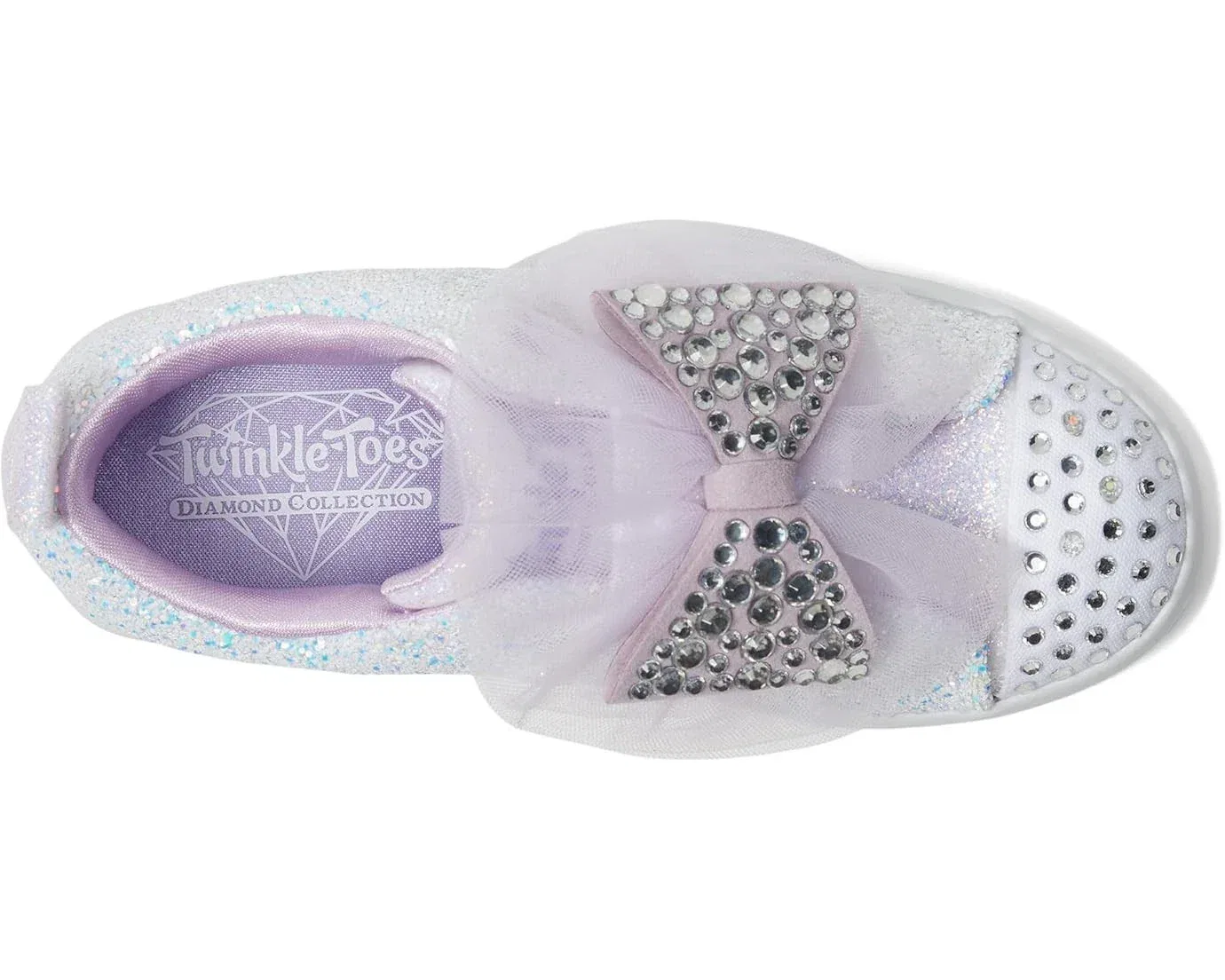 Детские кроссовки Skechers Twi-Lites - Sweetie Bow 314382L-WHT белого цвета HAWK1281 — фото 4