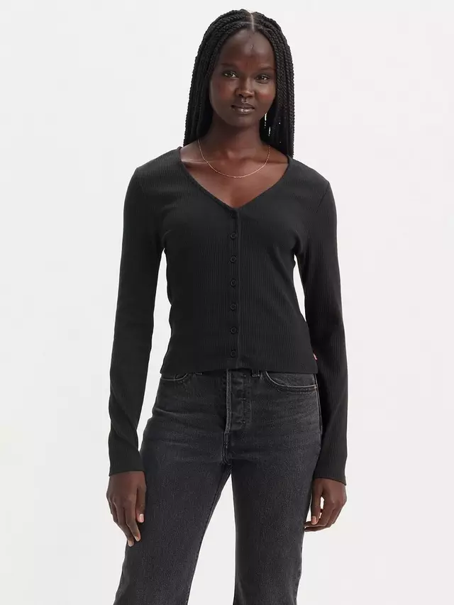 

Топ Levi's Muse Button Knit, цвет caviar