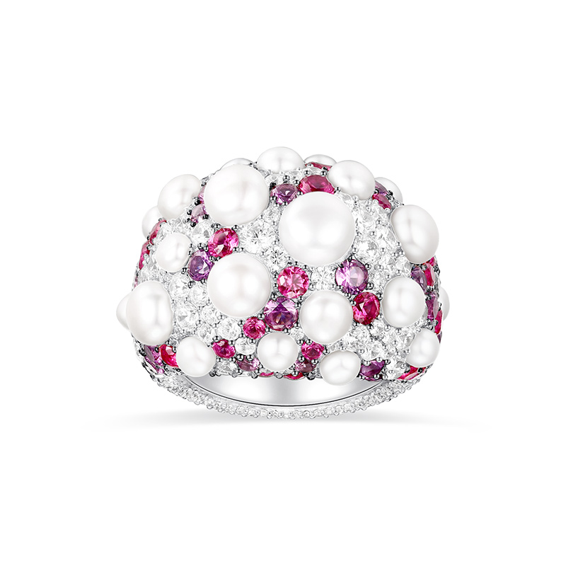 

Apm Monaco Кольцо из стерлингового серебра 925 пробы для женщин Rouge Red/White