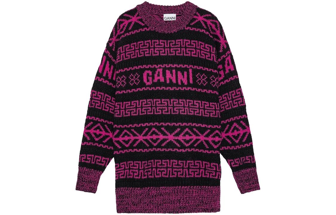 

Свитер с цветочным принтом FW23 Женская коллекция GANNI Fiji