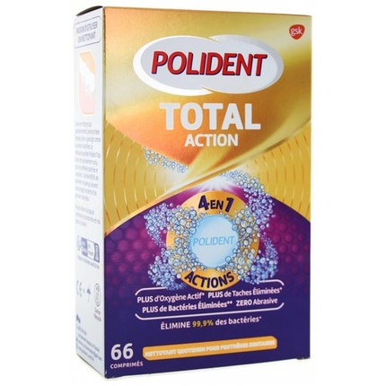 

Таблетки Corega Total Cleaning Effect 66 для частичных и полных зубных протезов Polident