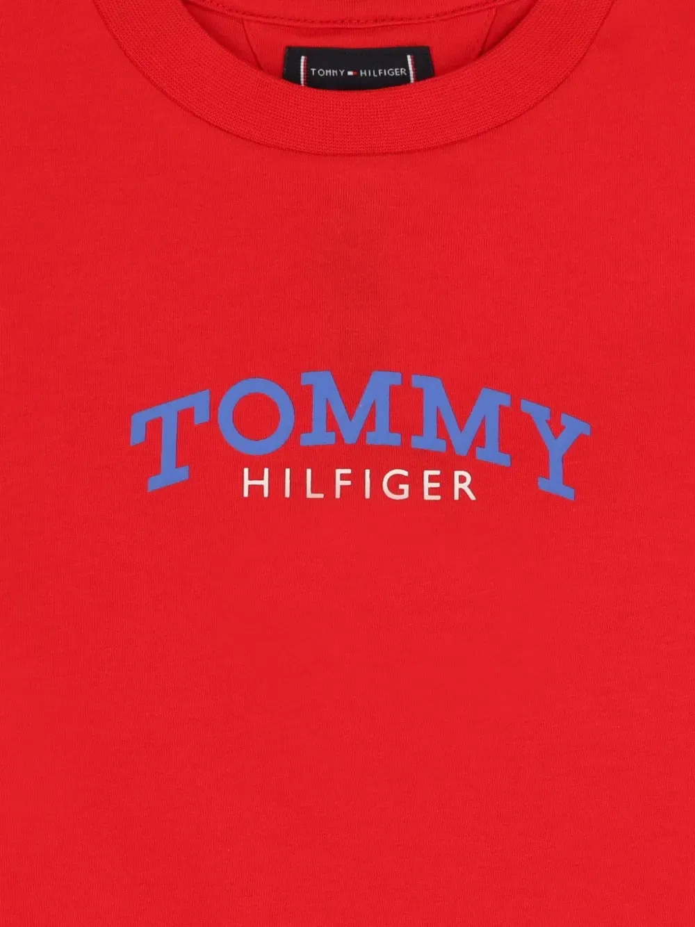 Футболка с круглым вырезом и логотипом Tommy Hilfiger Junior, красный — фото 3