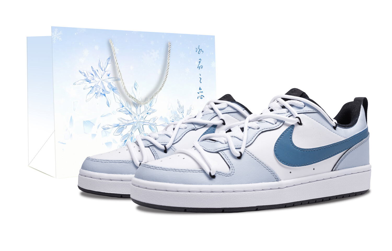 

Кроссовки Nike Court Borough Skateboarding Shoes Women's Low-top Blue/white, голубой, Синий, Кроссовки Nike Court Borough Skateboarding Shoes Women's Low-top Blue/white, голубой