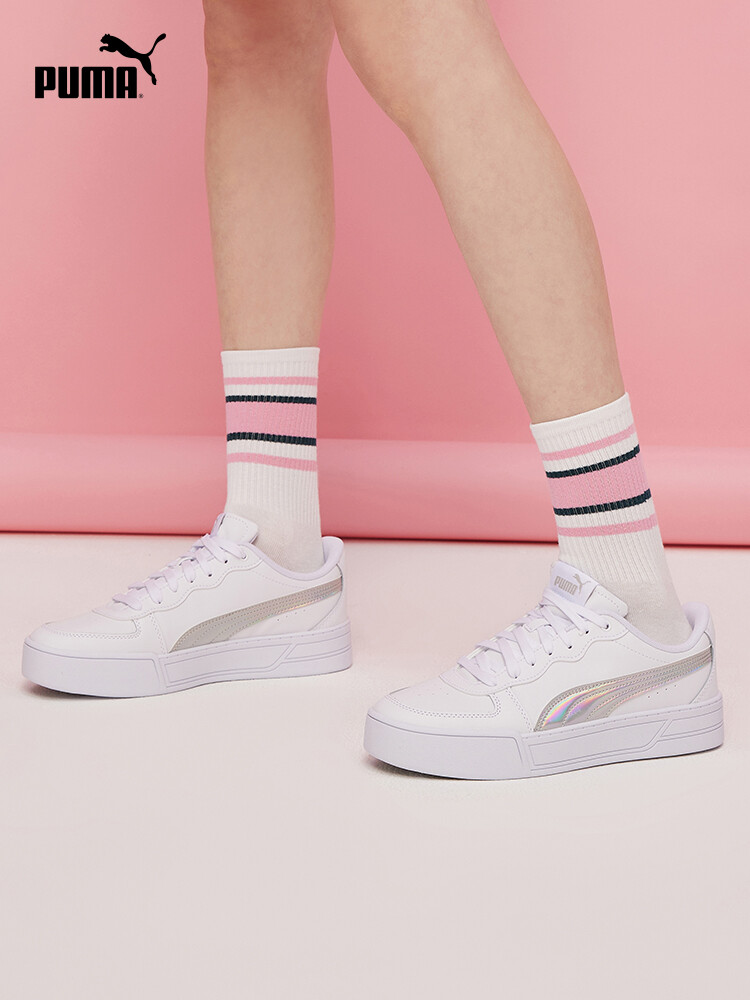

Кроссовки женские классические Puma Sky на толстой подошве, белый / светло-серый