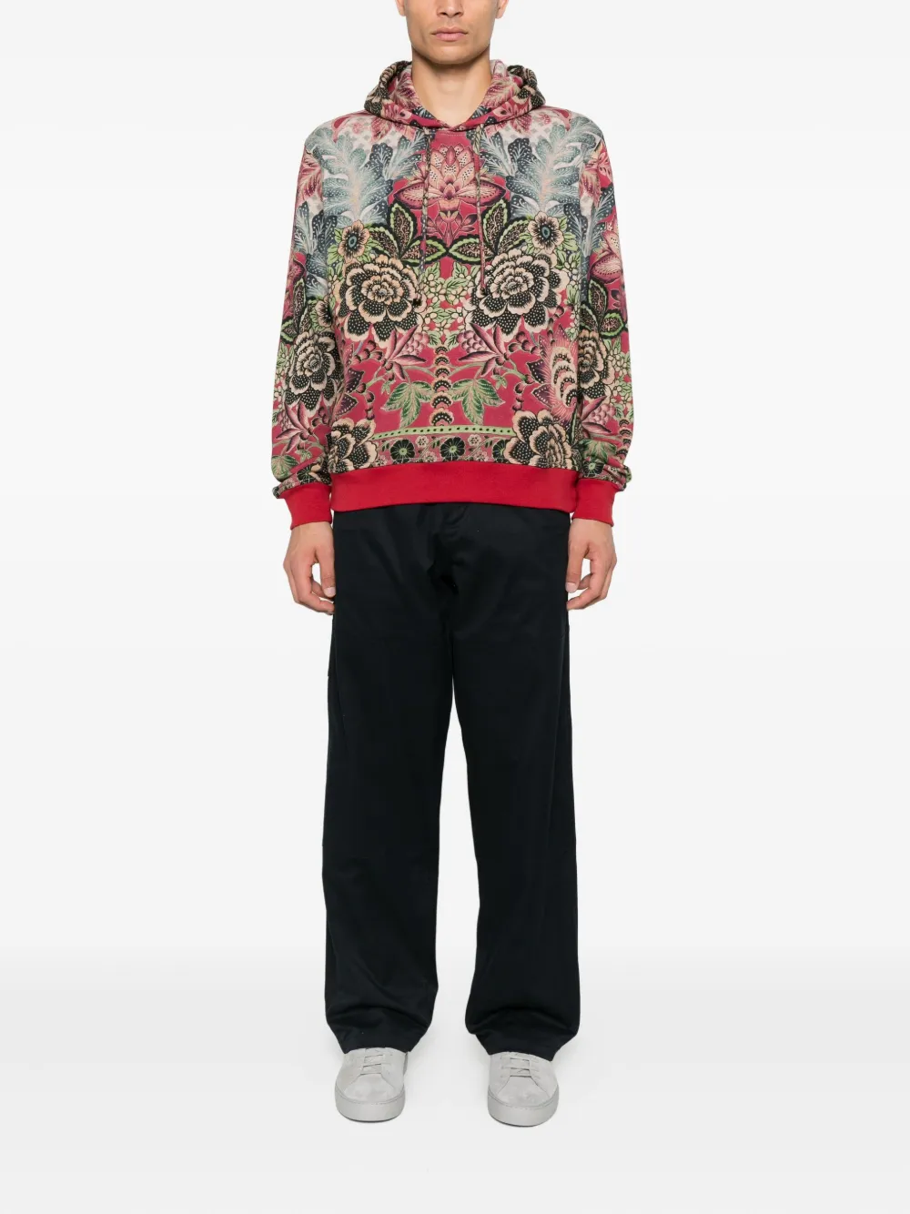 Худи с цветочным принтом ETRO, красный — фото 2