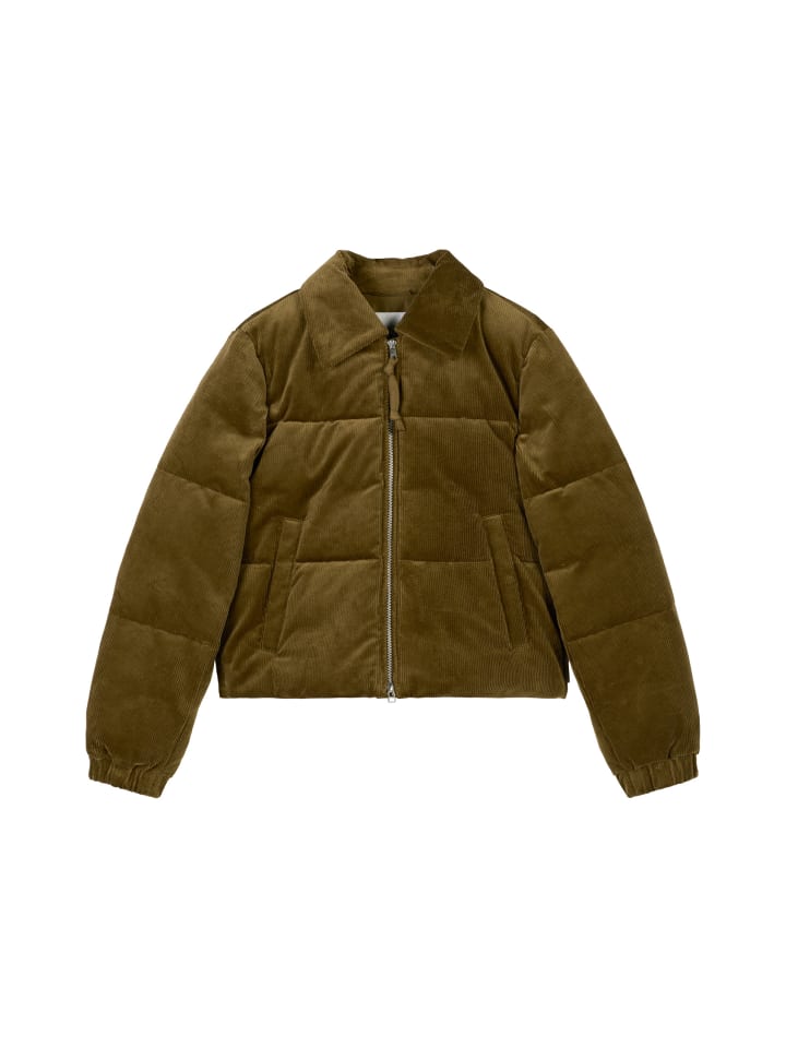 

Укороченная вельветовая куртка-пуховик цвета еловой зелени Marc O'Polo DENIM