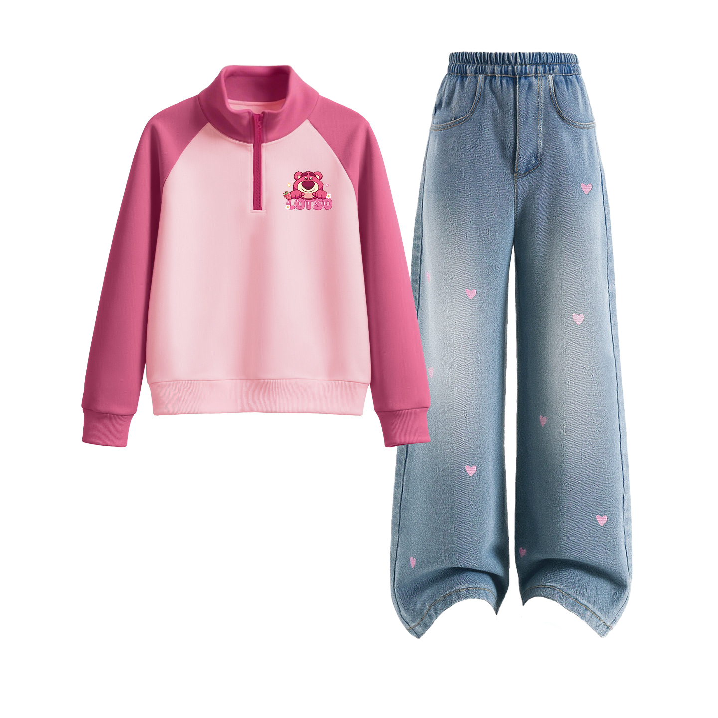 

Детская повседневная спортивная одежда Disney, фуксия