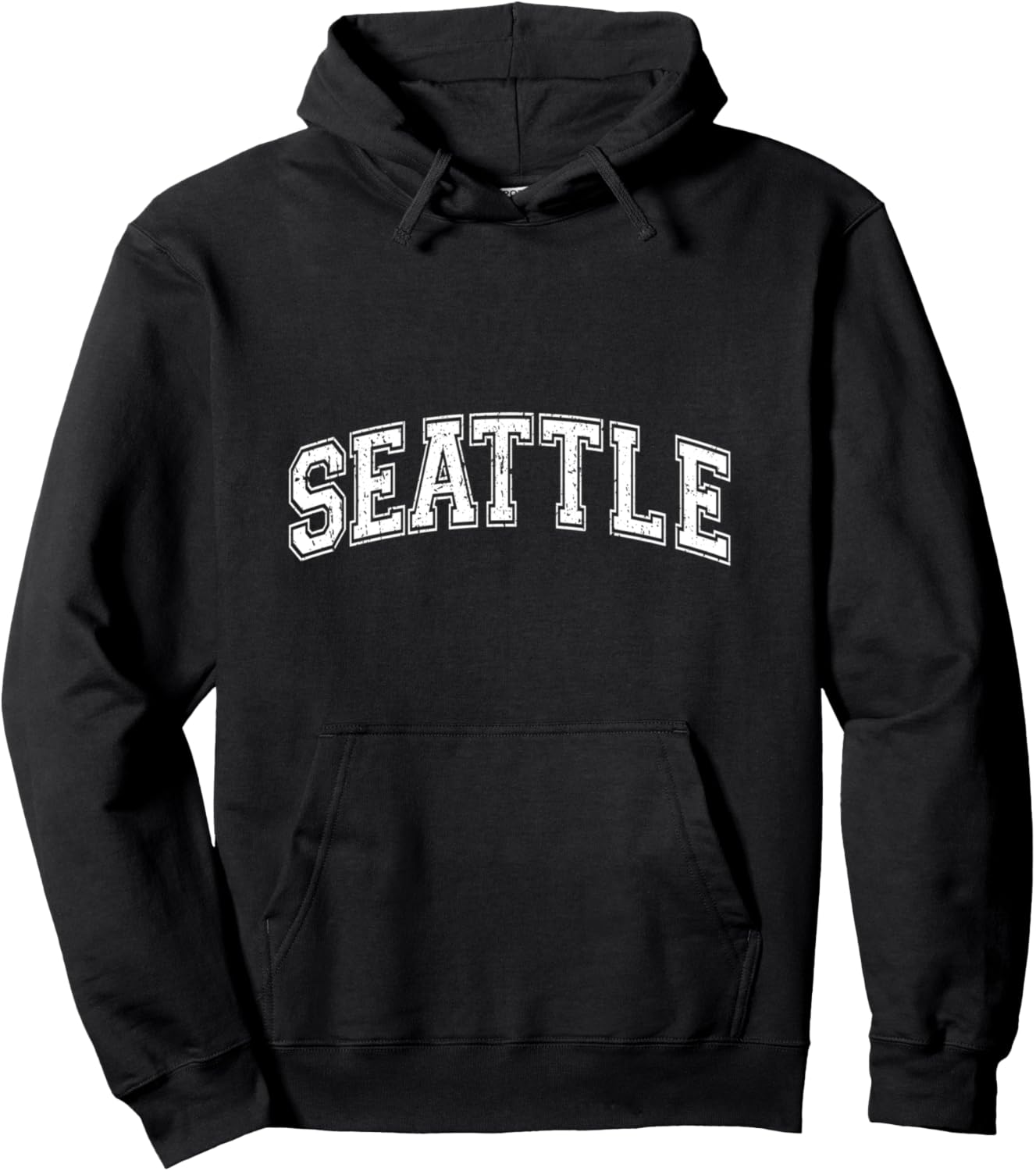 

Классическая винтажная спортивная толстовка Seattle Classic из штата Вашингтон Seattle City Apparel Shop, черный