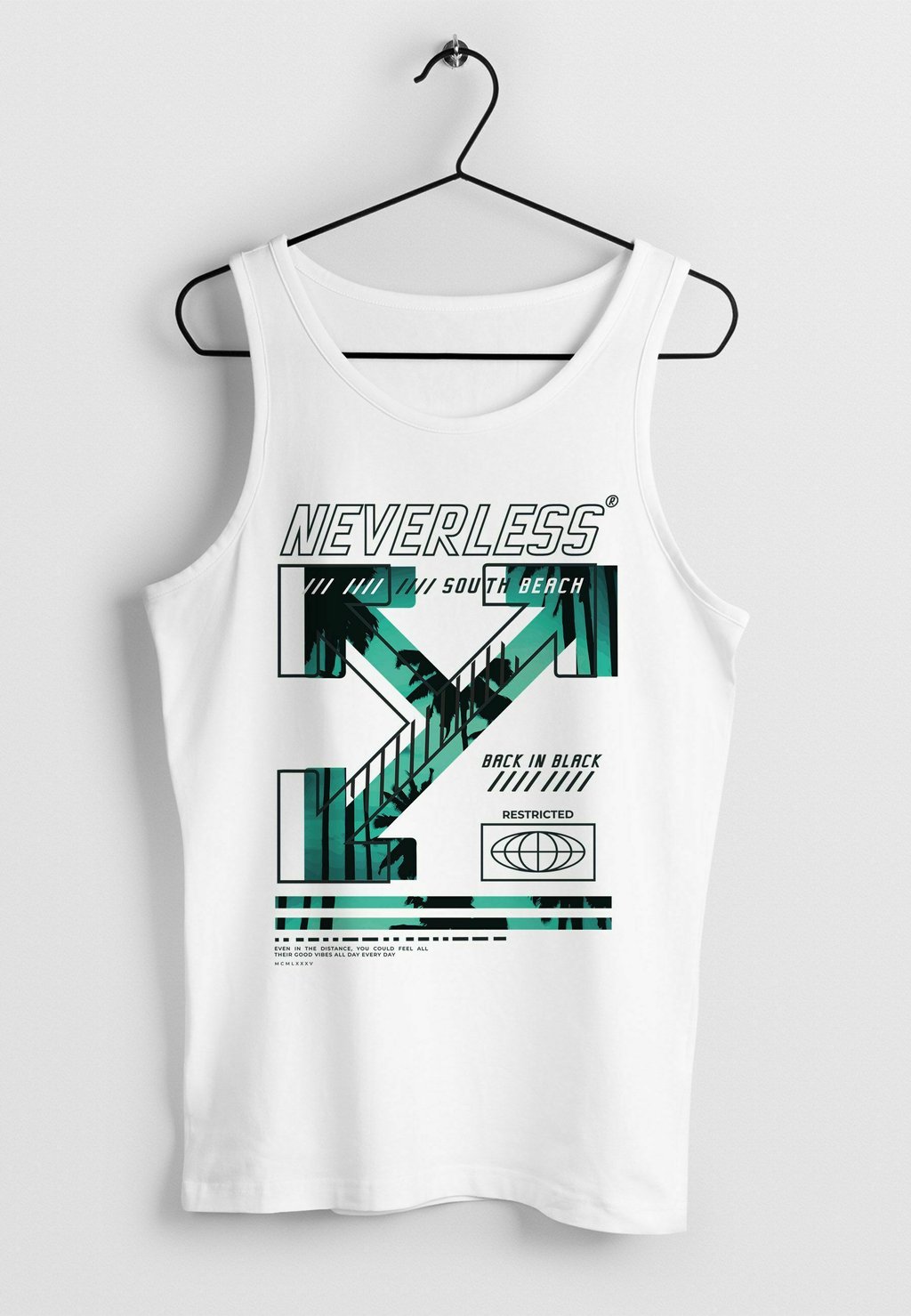 

Топ TEXT AUFDRUCK SOUTH BEACH TECHWEAR FASHION Neverless, белый