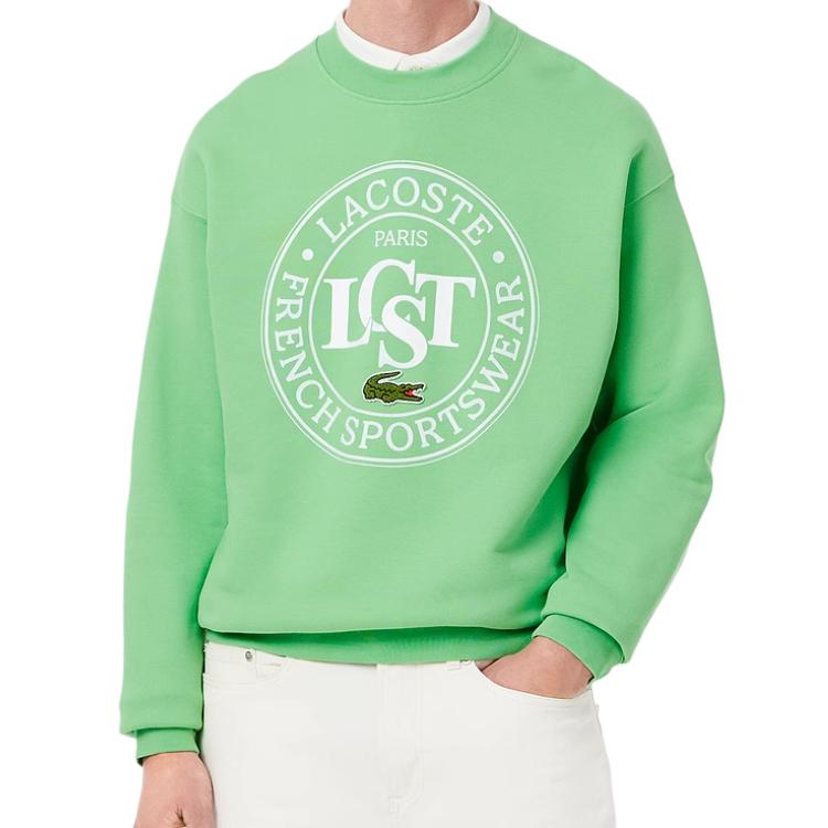 Толстовка SS25 мужская лайм LACOSTE, зеленый — фото 4