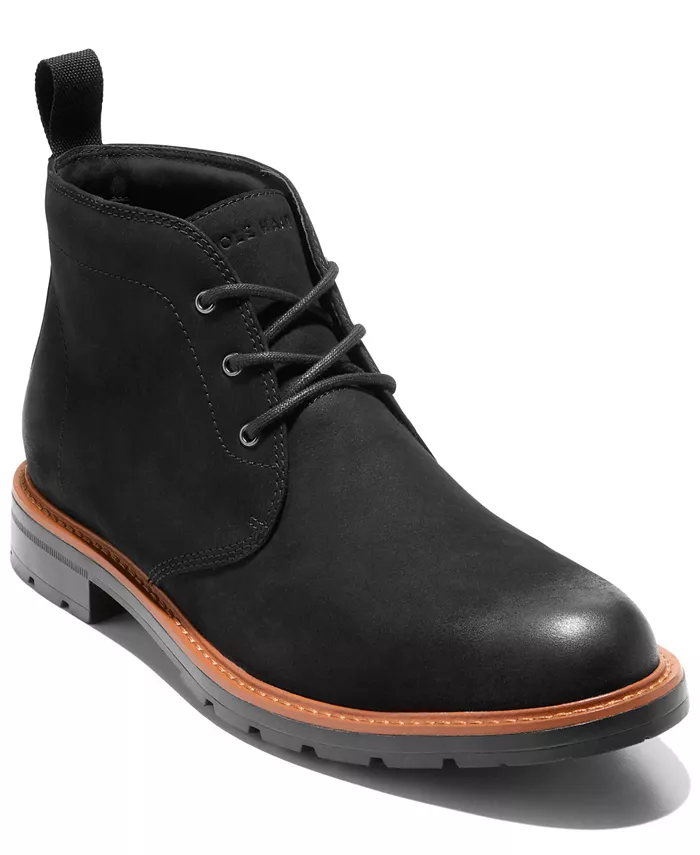 

Мужские ботинки Chamberlin Grand Chukka с массивной подошвой Cole Haan, черный