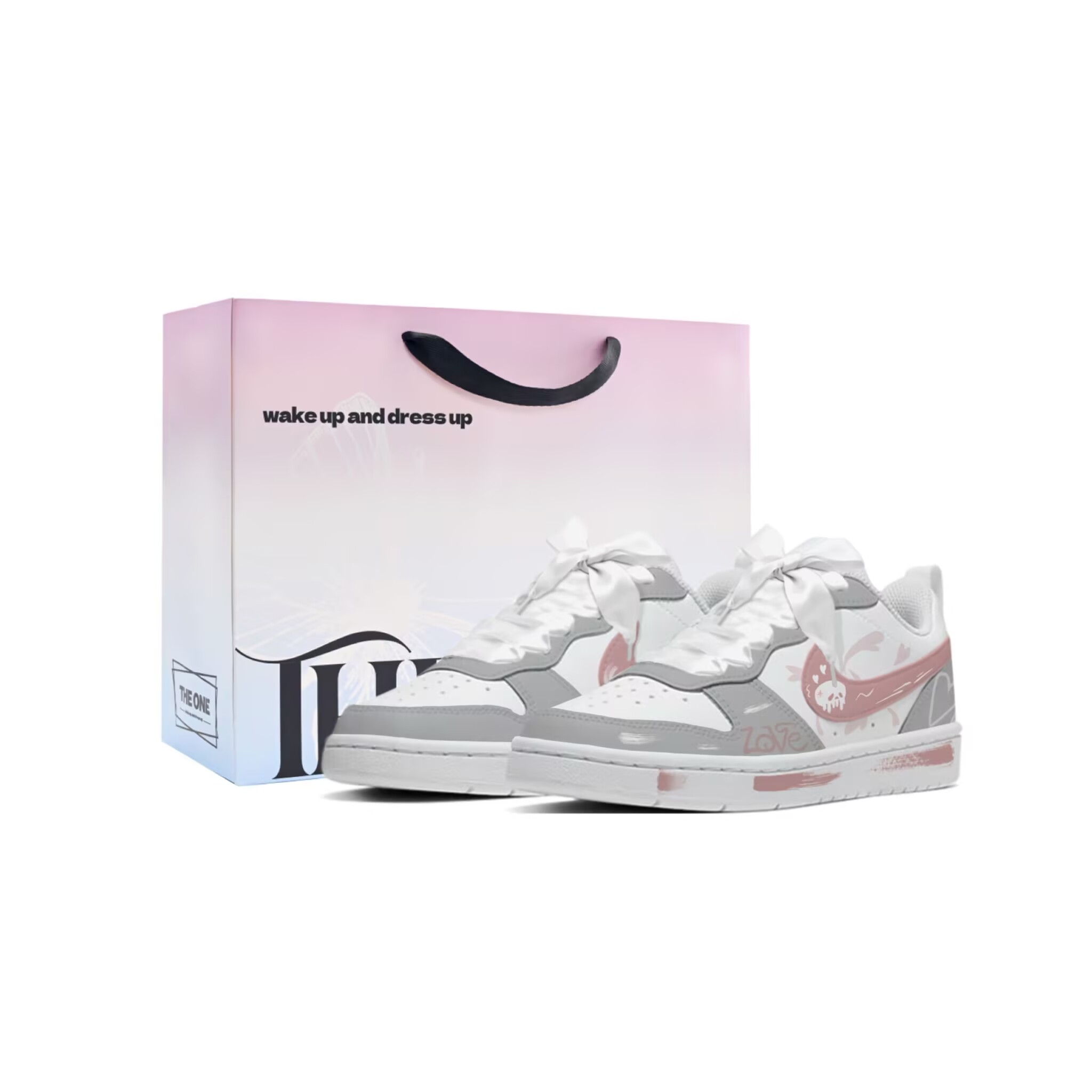 

Детские скейтерские кеды Court Borough Nike, светло-серый