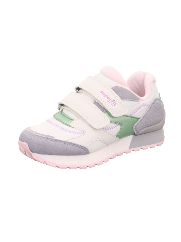 

Кроссовки на шнуровке superfit, цвет weiß/rosa