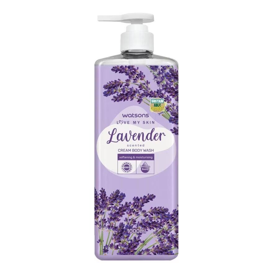 

Watsons Крем-гель для душа Love My Skin с ароматом лаванды, 1000 мл, Purple