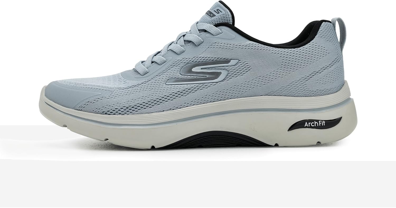 Мужские кроссовки Skechers Go Walk Arch Fit 2.0 Levy, черный/серый — фото 4