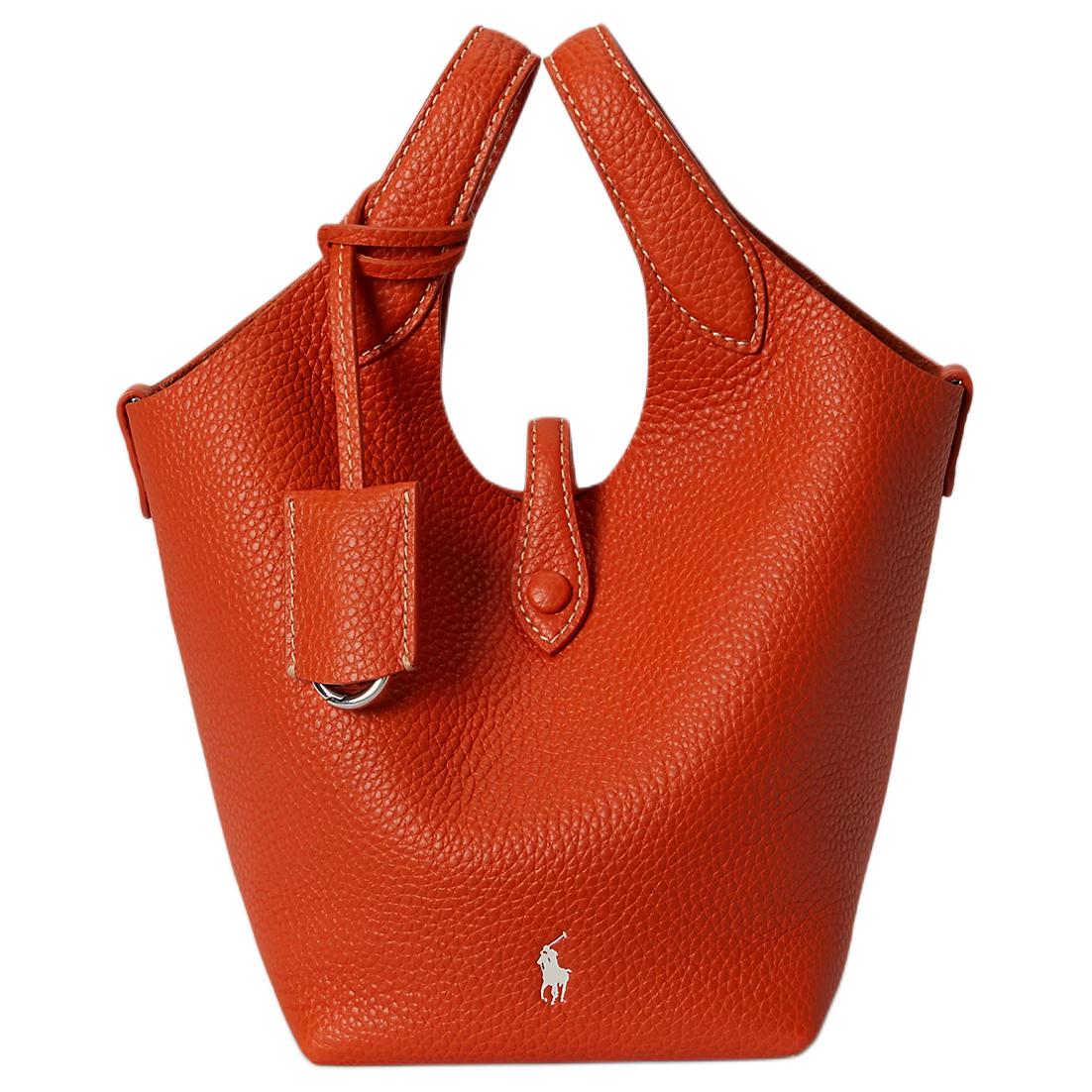 

Polo Ralph Lauren Сумка Polo Play из зерненой кожи малая женская Sunset Orange