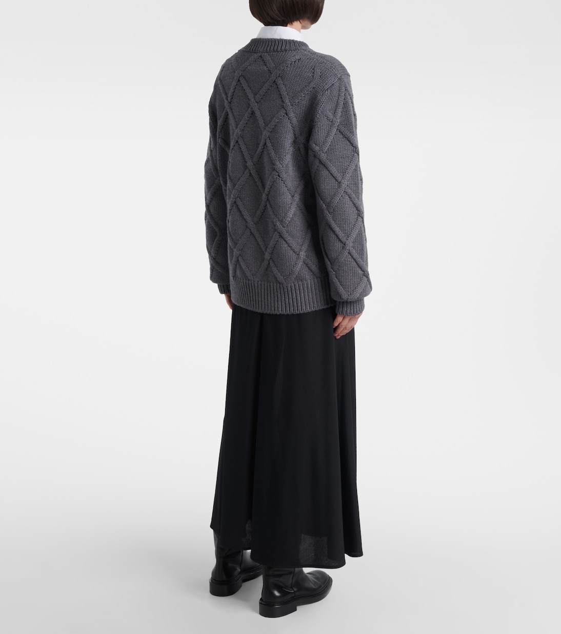 Свитер из кашемира с рельефной вязкой Jil Sander, Koala — фото 3