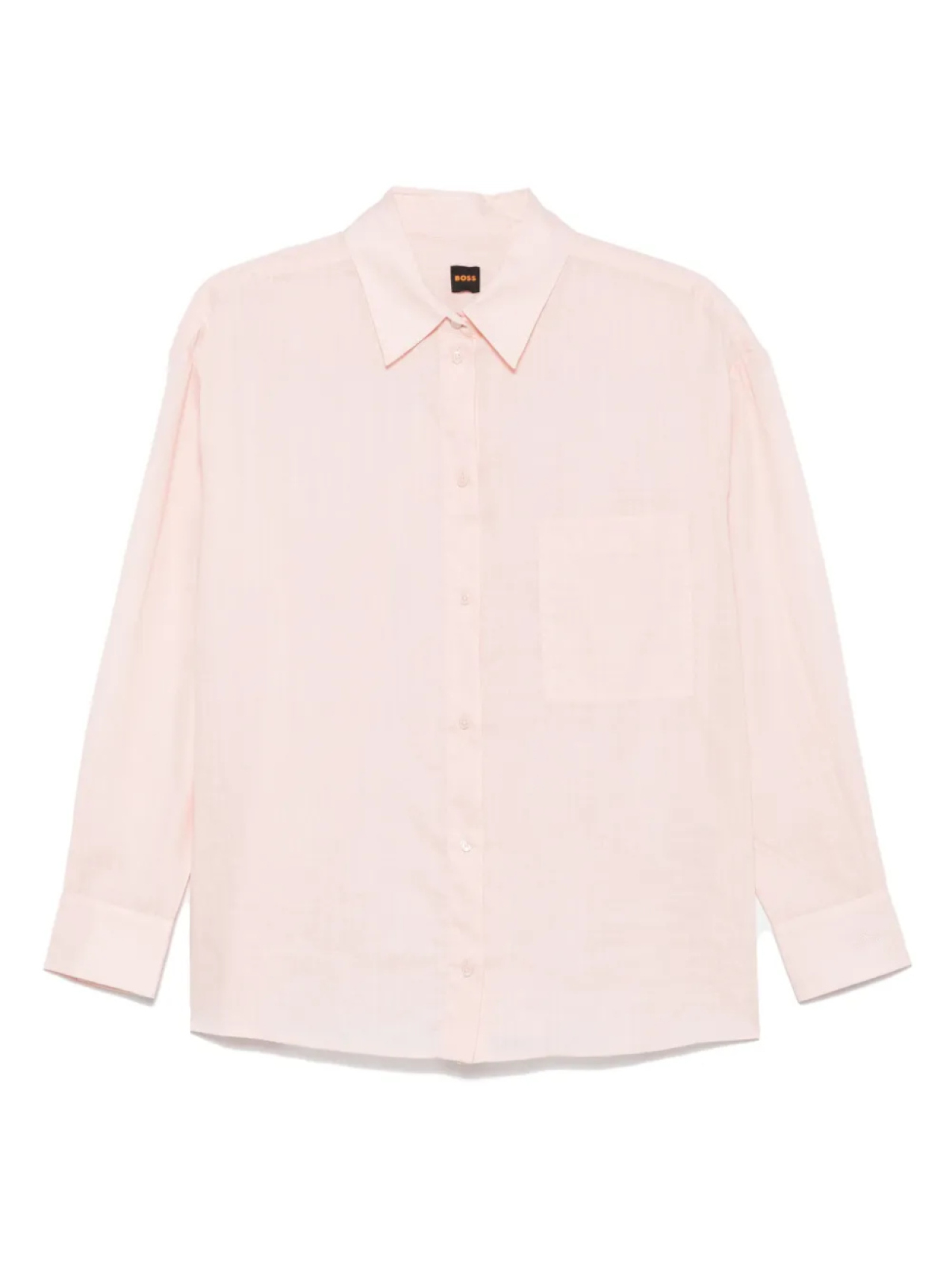 

Рубашка из рами BOSS, розовый
