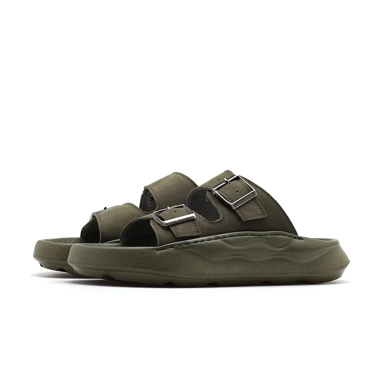 Слайды мужские Bansley, Green, Leather Shoe Size, Comparatively to Athletic Shoes — фото 3