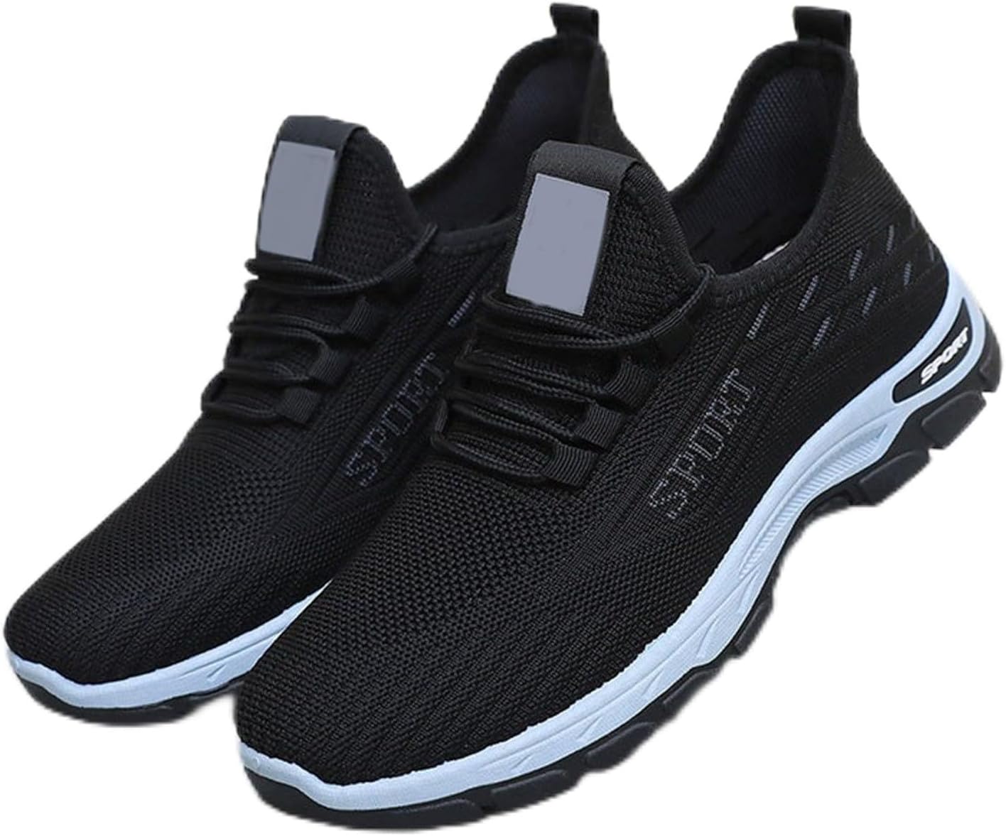 

Женские слипоны для ходьбы, повседневные легкие кроссовки для бега, спортивные кеды для тренажерного зала, дышащие кроссовки из сетки для тенниса и бега Generic, черный