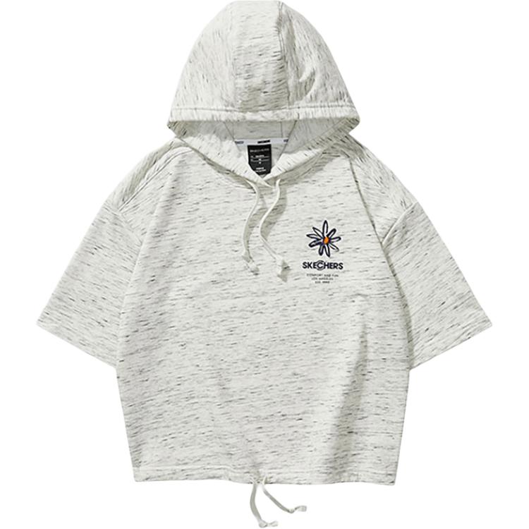 

Skechers Футболка с рукавом дроп-шоулдер женская white gray, Белый, Skechers Футболка с рукавом дроп-шоулдер женская white gray