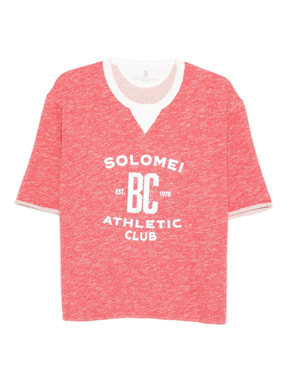 

Футболка с графическим принтом Brunello Cucinelli, красный