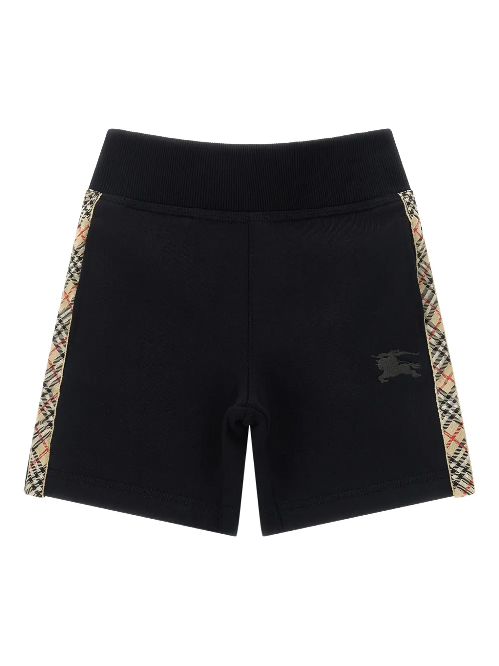 

Бермуды с клетчатыми боковыми вставками Burberry Kids, черный