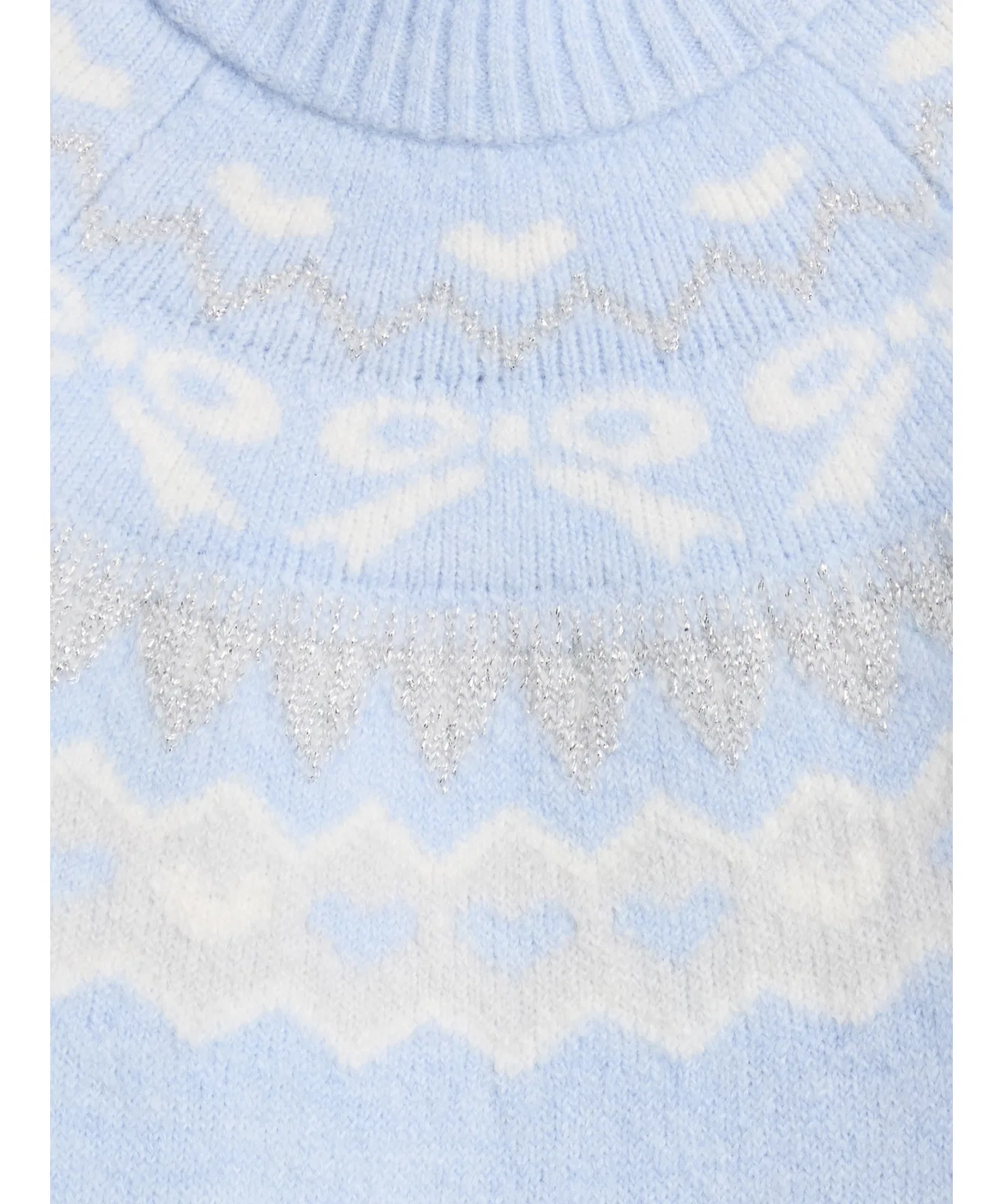 Детское трикотажное платье с узором Fair Isle GAP синее — фото 4