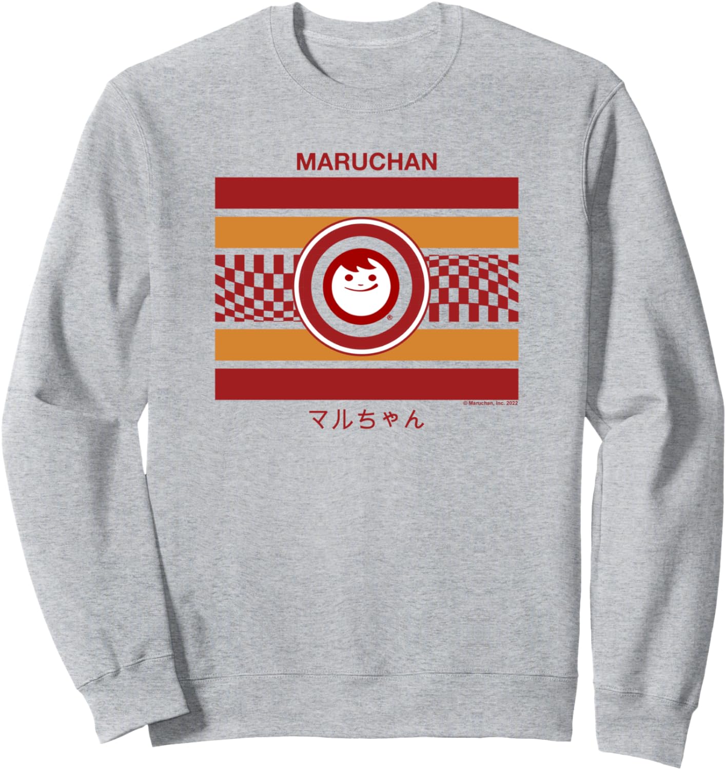 

Толстовка Maruchan с логотипом в виде смайлика, серая (серый меланж), размер S Maru-Chan